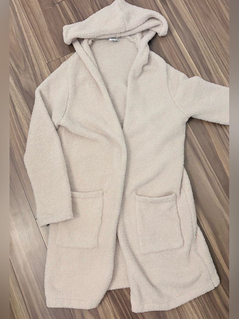 Cozy Hooded Teddy vest - Cream